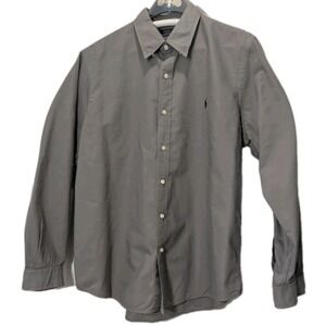 Polo Ralph Lauren Classic Fit Casual Button-Down Shirt Mens Gray Size XL TG